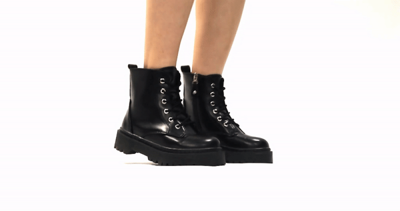 Anarchia Ankle Boots A-1 R Class 220mm 230mm 240mm 250mm Black | Upper: Recycled leather Outsole: Thermo plastic rubber