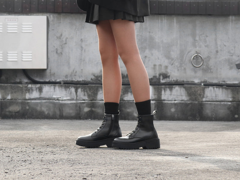 Anarchia Ankle Boots A-1 R Class 220mm 230mm 240mm 250mm Black | Upper: Recycled leather Outsole: Thermo plastic rubber