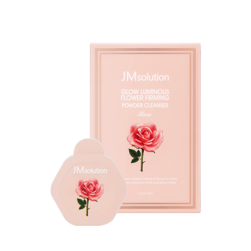 JMSOLUTION GLOW LUMINOUS FLOWER FIRMING POWDER CLEANSER Rose0.35g * 30  pices