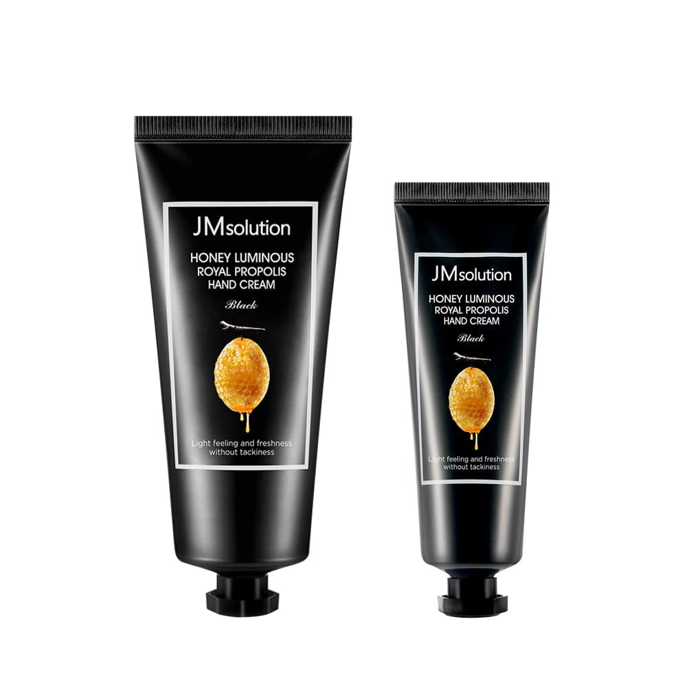 JMSOLUTION HONEY LUMINOUS ROYAL PROPOLIS HAND CREAM Black50ml+100ml