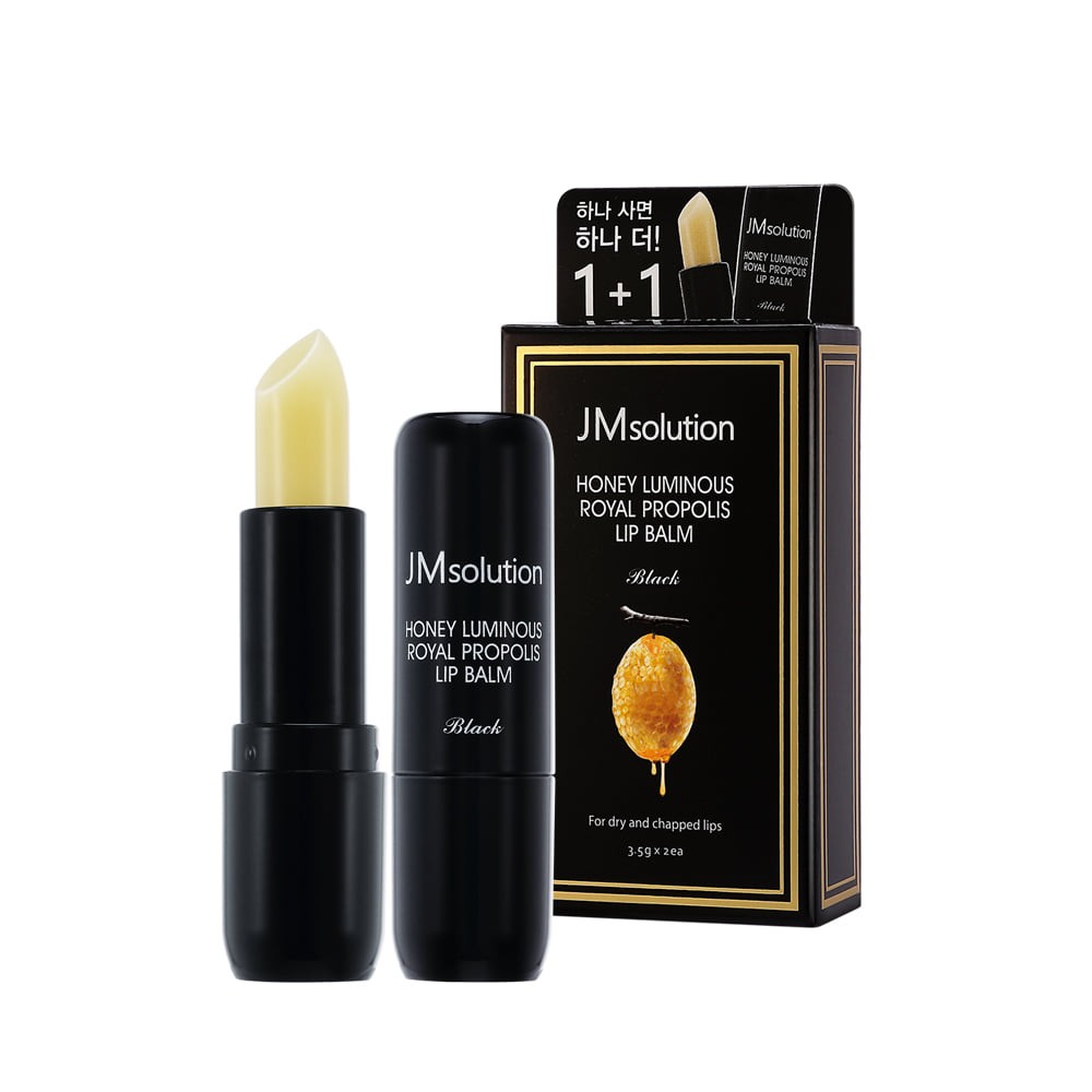 JMSOLUTION HONEY LUMINOUS ROYAL PROPOLIS LIP BALM Black3.5 g*2 pices