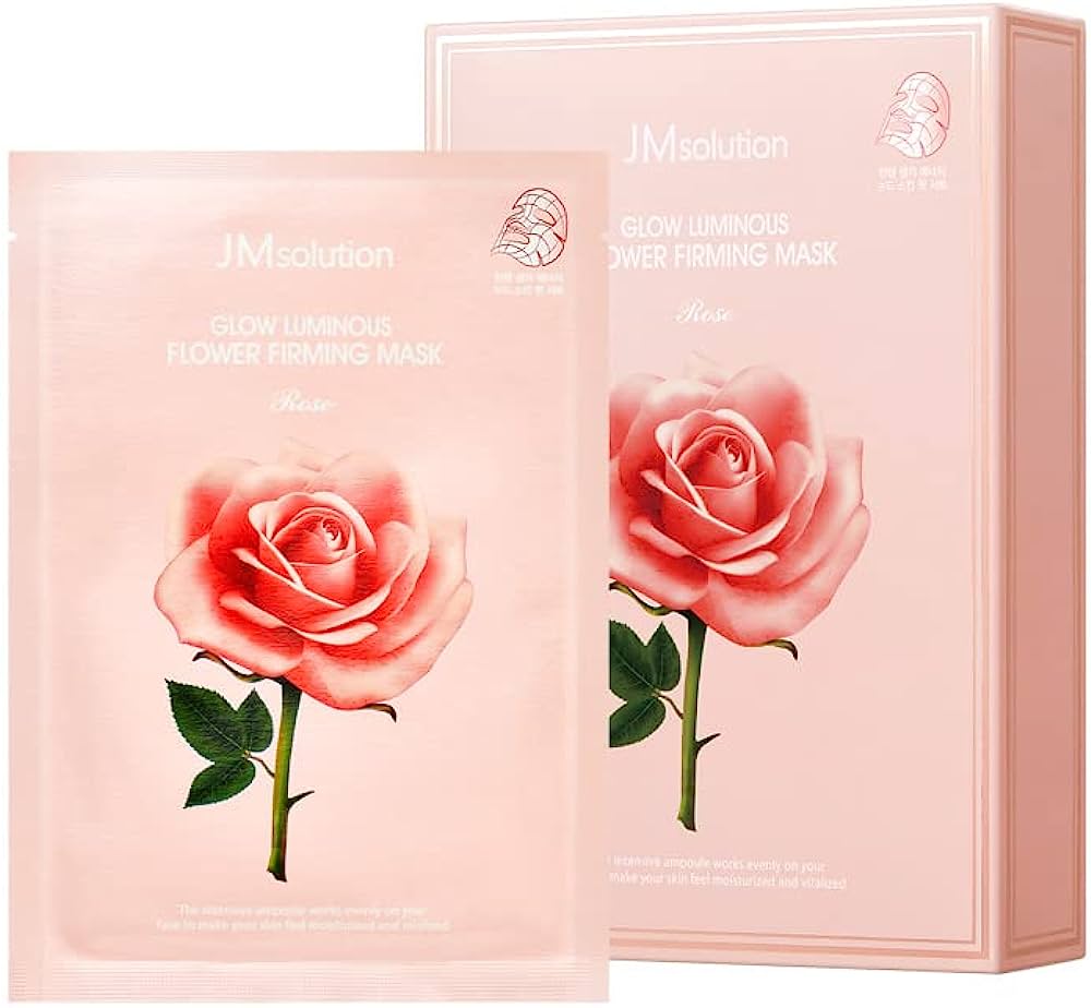 JMSOLUTION GLOW LUMINOUS FLOWER HYDROGEL MASK ROSE 30g x 10 pices