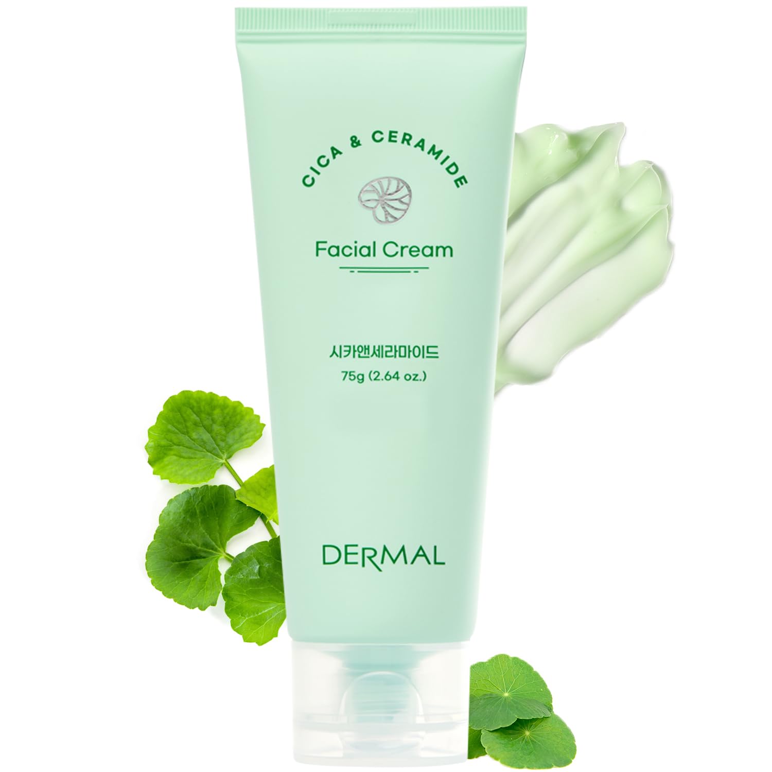 DERMAL Cicamide Hydrating Facial Cream with Ceramide and Centella Asiatica Extracts. 2.65 Oz. - Soothing Trouble Skin Gel Face Cream, Moisturizer for Sensitive, Oily Skin