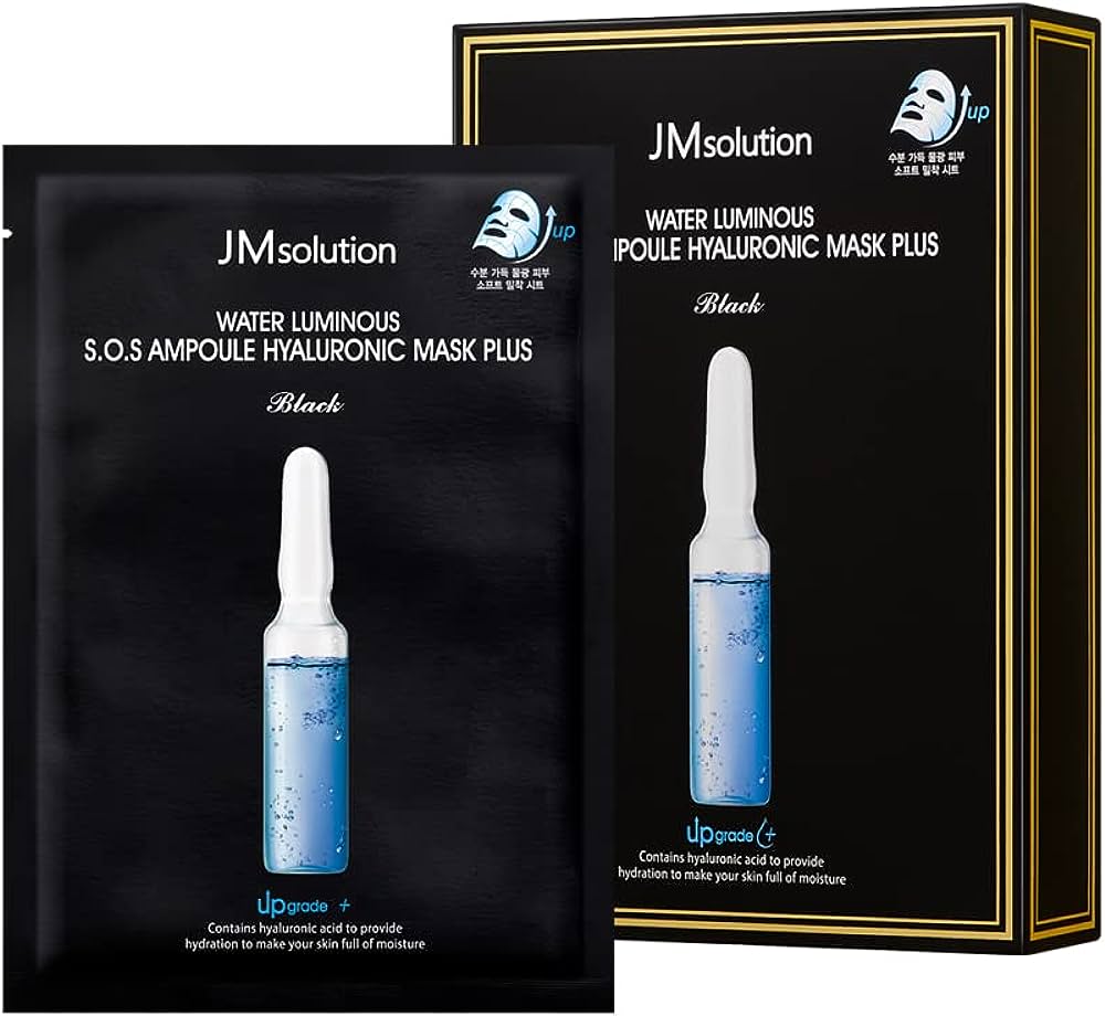 JMSOLUTION WATER LUMINOUS S.O.S AMPOULE MASK PLUS BLACK