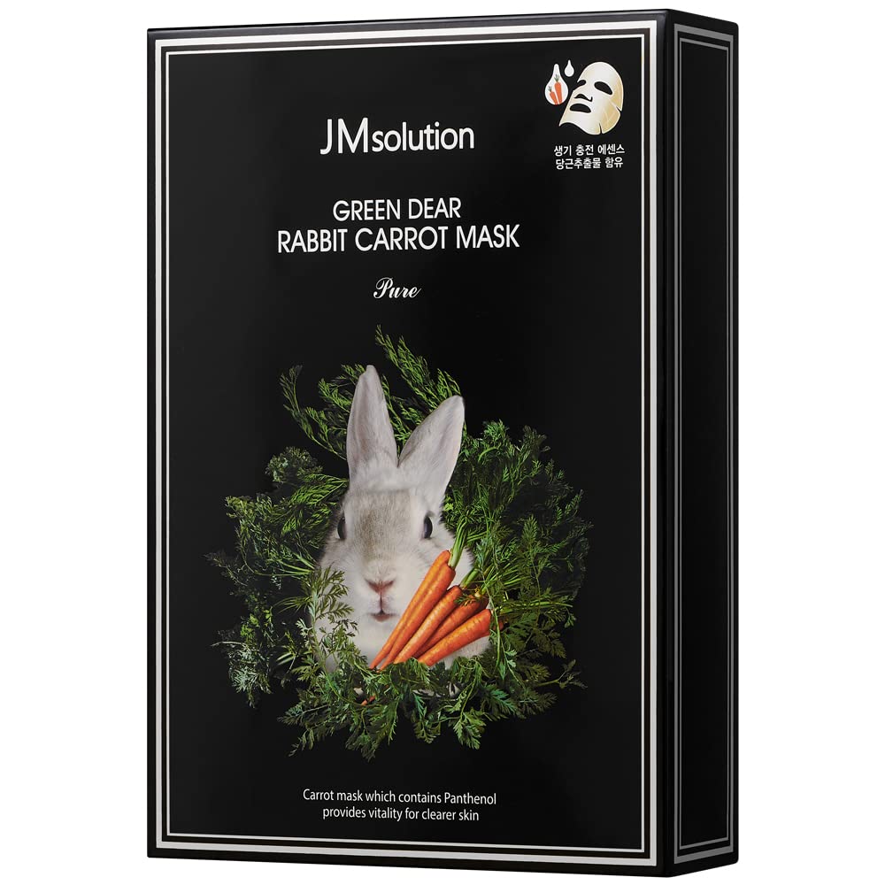 JMSOLUTION GREEN DEAR RABBIT CARROT MASK PURE 30ml*10 pices