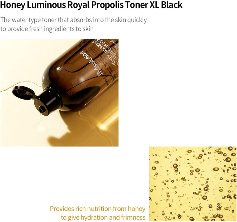 JMSOLUTION HONEY LUMINOUS ROYAL PROPOLIS TONER XL Black600ml
