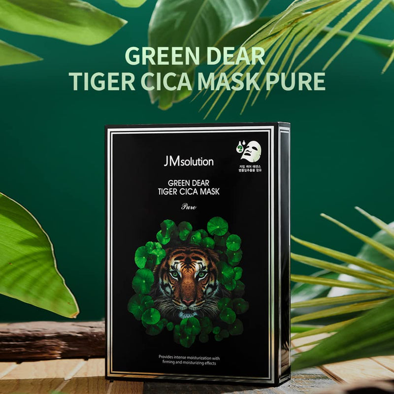 JMSOLUTION GREEN DEAR TIGER CICA MASK PURE 30ml*10 pices