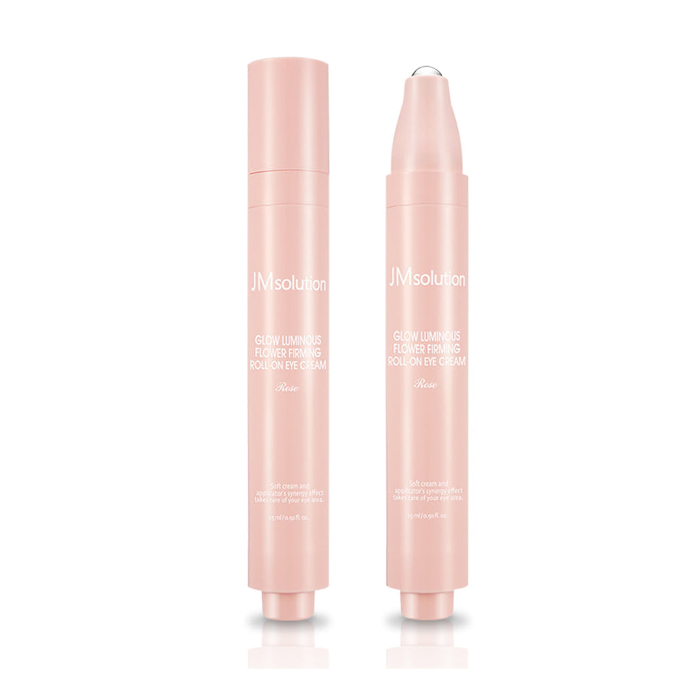 JMSOLUTION GLOW LUMINOUS FLOWER FIRMING ROLL-ON EYE CREAM Rose15ml*4 pices