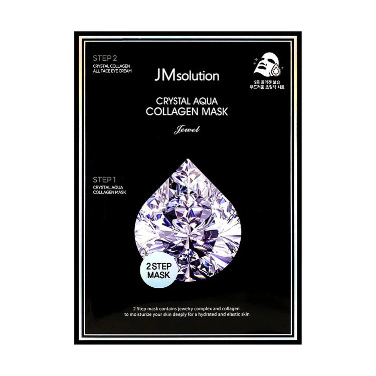 Jm Solution Mask Shell JMSOLUTION CRYSTAL AQUA COLLAGEN MASK JEWEL (step 1 : 27ml step 2 : 1 ...
