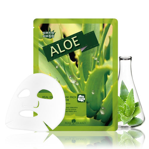 MAY ISLAND Real Essense Aloe Mask Pack 25mlx10pcs
