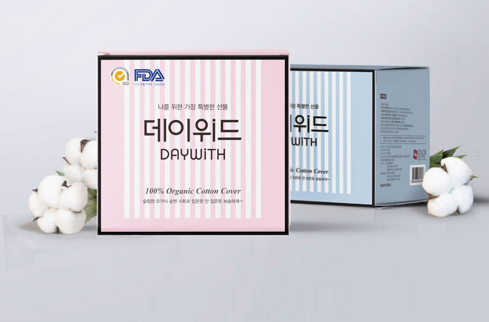FDA DAYWITH Sanitary Napkin FDA Organic 100% Sanitary towel 100% Organic Cotton Cover - 3 Varieties 4pcs - Dotrade Express. Trusted Korea Manufacturers. Find the best Korean Brands
