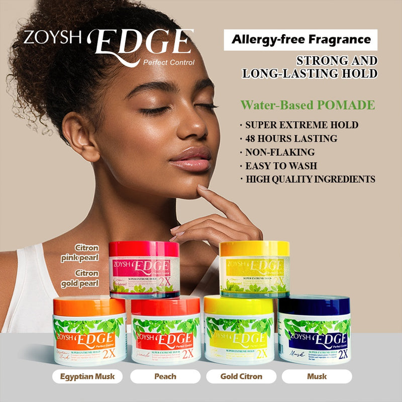 ZOYSH EDGE Perfect Control Super Extreme Hold 2X 100g | Water-Based Pomade | For All Hair Types, 48Hrs Lasting, Non-Flaking, Allergy Free Fragrance