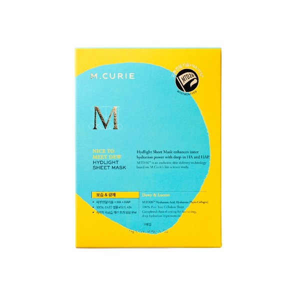 M.CURIE NICE TO MEET DEW HYDLIGHT SHEET MASK SET (7 Sheets)