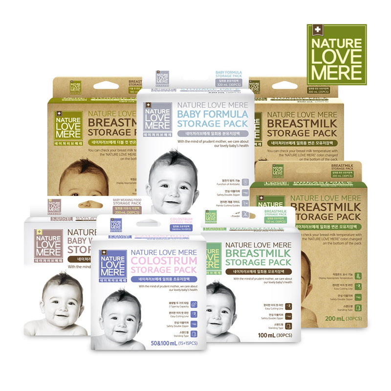 NATURE LOVE MERE Thermic Color Change Breast Milk Storage Pack 200ml - 30pcs (13types)