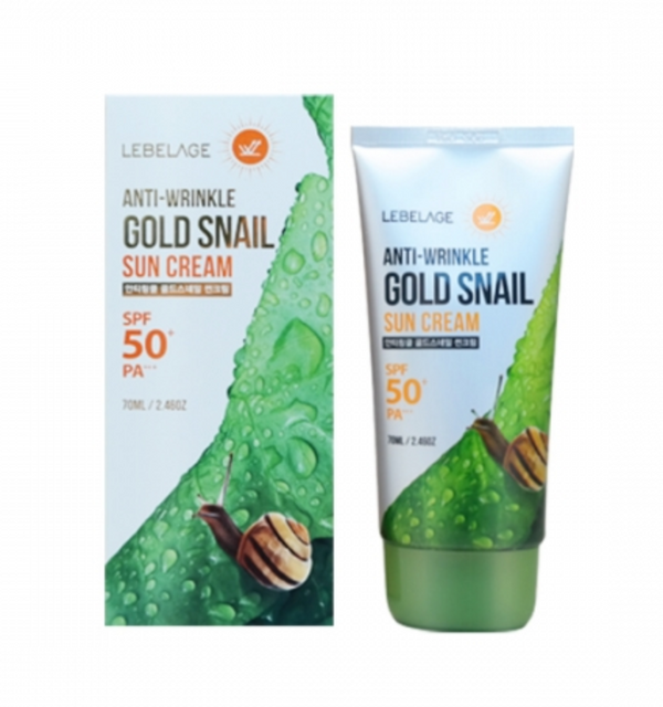 LEBELAGE Anti-Wrinkle Gold Snail Sun Cream - Dotrade Express. Trusted Korea Manufacturers. Find the best Korean Brands