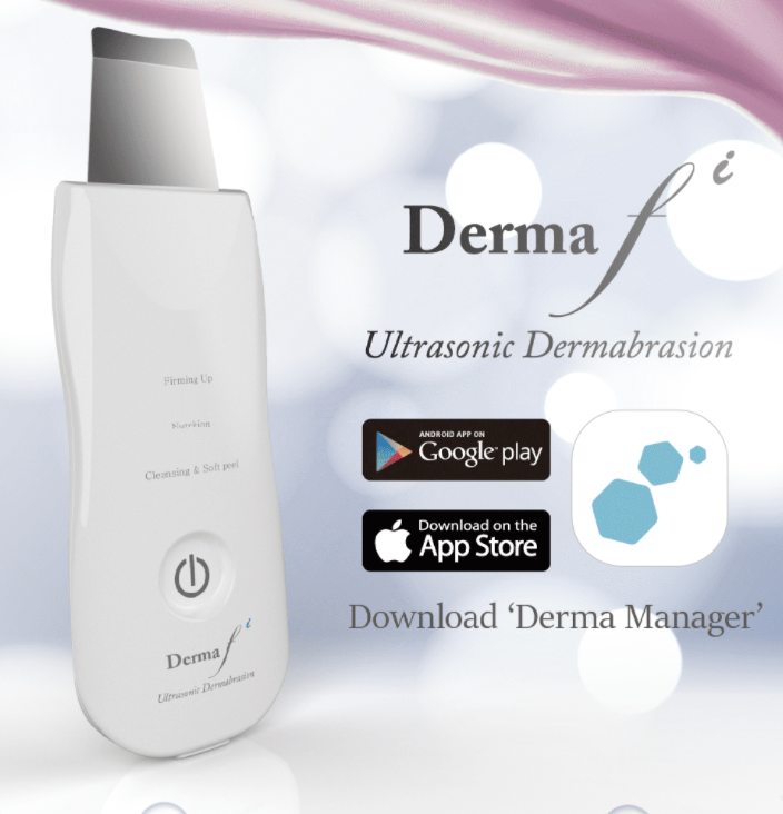 Derma F i (Sliver) +App(iOS, Android)  - Ultrasonic Dermabrasion, Treatment a skin with the Ultra Skin Analysis technology