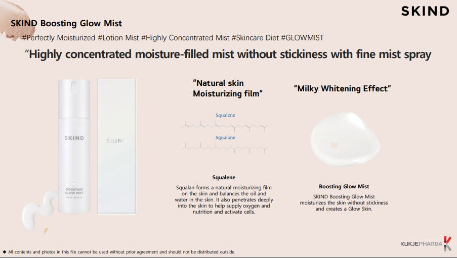 SKIND Boosting Glow Mist (100 ml) | Whitening Effect | Perfectly Moisturized | NO Stickiness