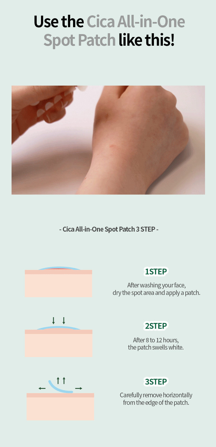 MAY ISLAND 7 Days Secret Centella Cica All-in-one Spot Patch [Acne|Spot Calming|Perfect Adhesion|Wide Cover]