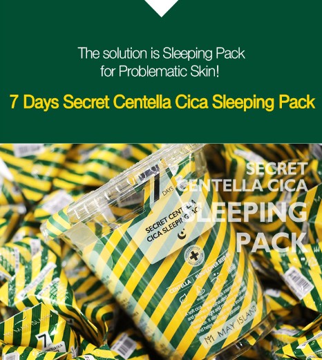 MAY ISLAND 7 Days Secret Centella Cica Sleeping Pack | Moisturizing Sleeping Mask |  Calming | Glowing