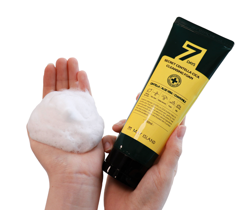 MAY ISLAND 7 Days Secret Centella Cica Cleansing Foam 150ml [Care for Problematic Skin|Sensitive Skin|Low Irritant| Deep Clean]