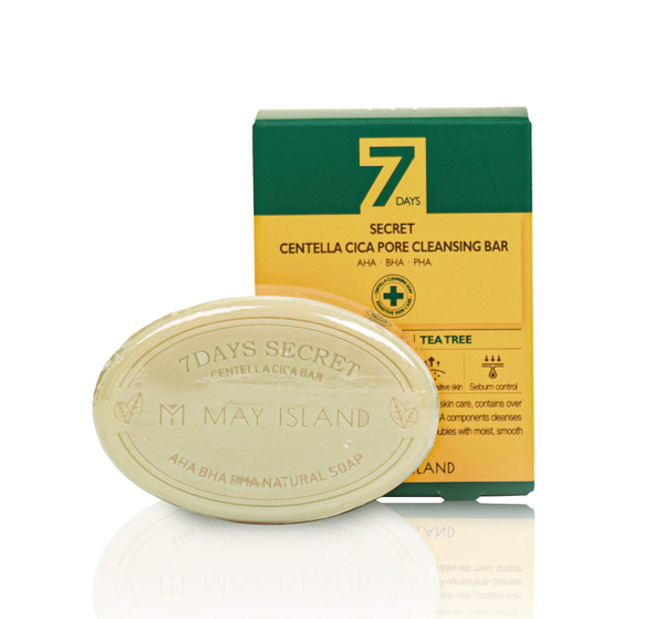 MAY ISLAND 7 Days Secret Centella Cica Pore Cleansing Bar [Soap|Cleansing Bar|Trouble Skin Care|Dead Skin Cell Care|Bubble]