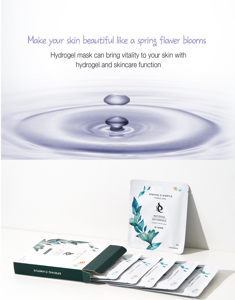 Spring Campus Hydrogel Mask (30g x 6ea) [Wrinkles Improvement | Skin Nourishment | Skin Whitening | Trouble Acne Skin Trouble]