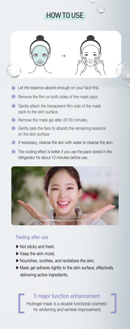 Spring Campus Hydrogel Mask (30g x 6ea) [Wrinkles Improvement | Skin Nourishment | Skin Whitening | Trouble Acne Skin Trouble]