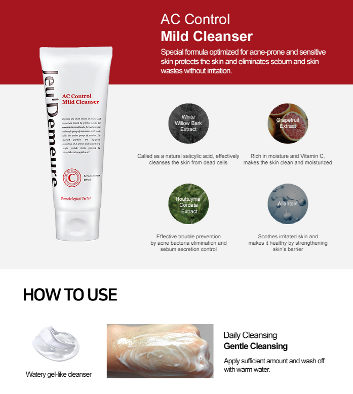 Jeu'Demeure AC Control Mild Cleanser Plus 125ml