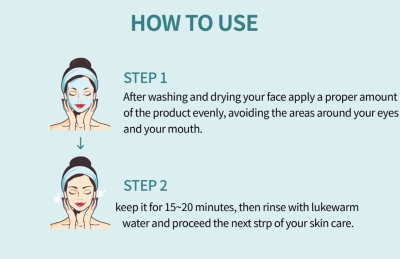 eu.mei Face on mask pack 100g | Add 5 patented ingredients, wheat germ extract, which has antibacterial and anti-inflammatory effects
