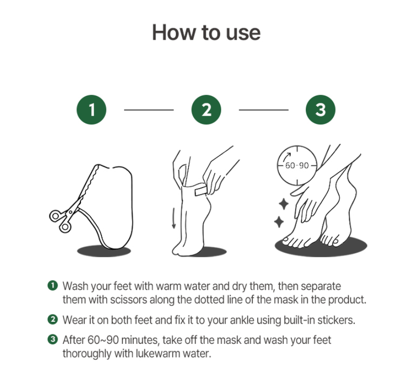 DERMAL Foot Peeling Mask Exfoliating AHA BHA PHA  Foot Care