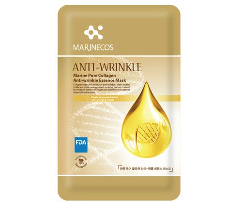 MARINECOS Marine Collagen Anti-Wrinkle Essence Mask - Pack of 10