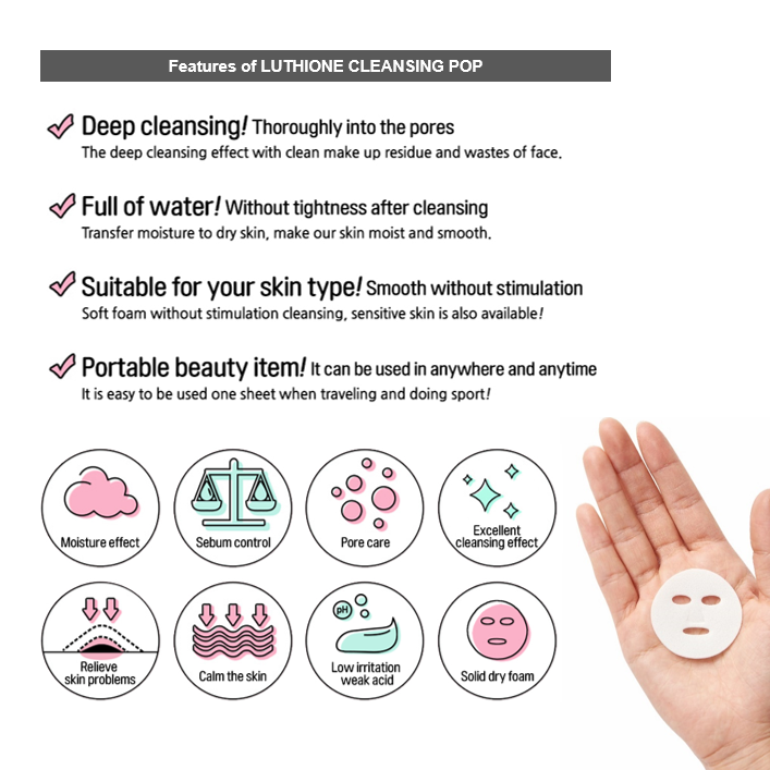 Luthione Cleansing Pop 10 Sheets for Dry Skin