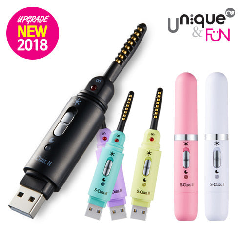 Unique&Fun USB Rechargeable Heated Eyelashes Curler S Curl II 6 Colors