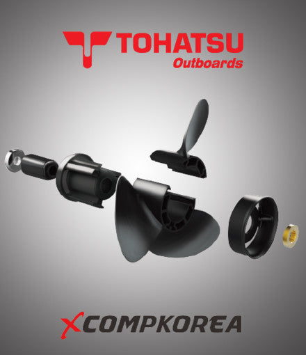 XCOMP TOHATSU C 35~70 HP Set + Hub Kit Blade Replaceable Propeller for Outboard