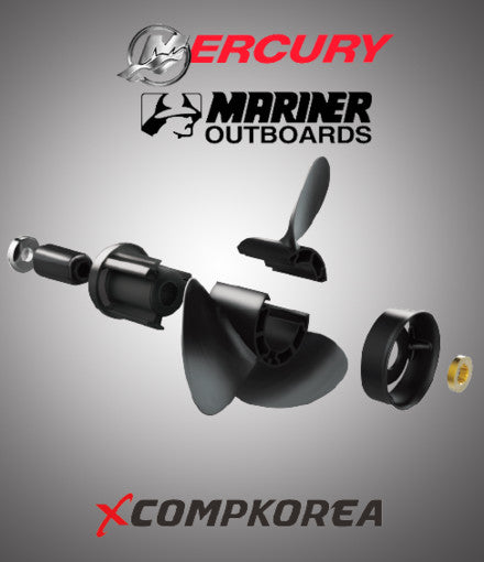 XCOMP MERCURY MARINER C 30~60 HP Set + Hub Kit Blade Replaceable Propeller for Outboard