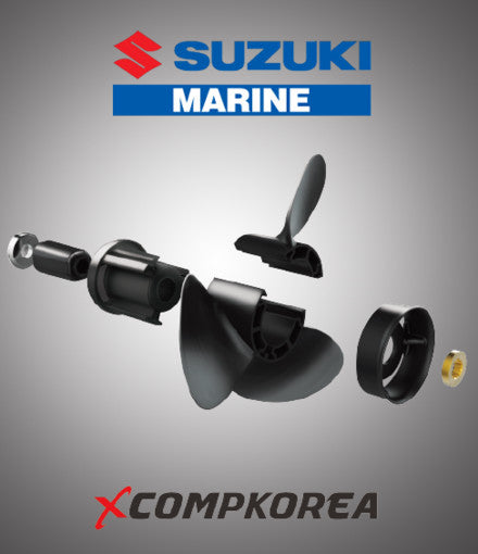 XCOMP SUZUKI C 35~65 HP Set + Hub Kit Blade Replaceable Propeller for Outboard