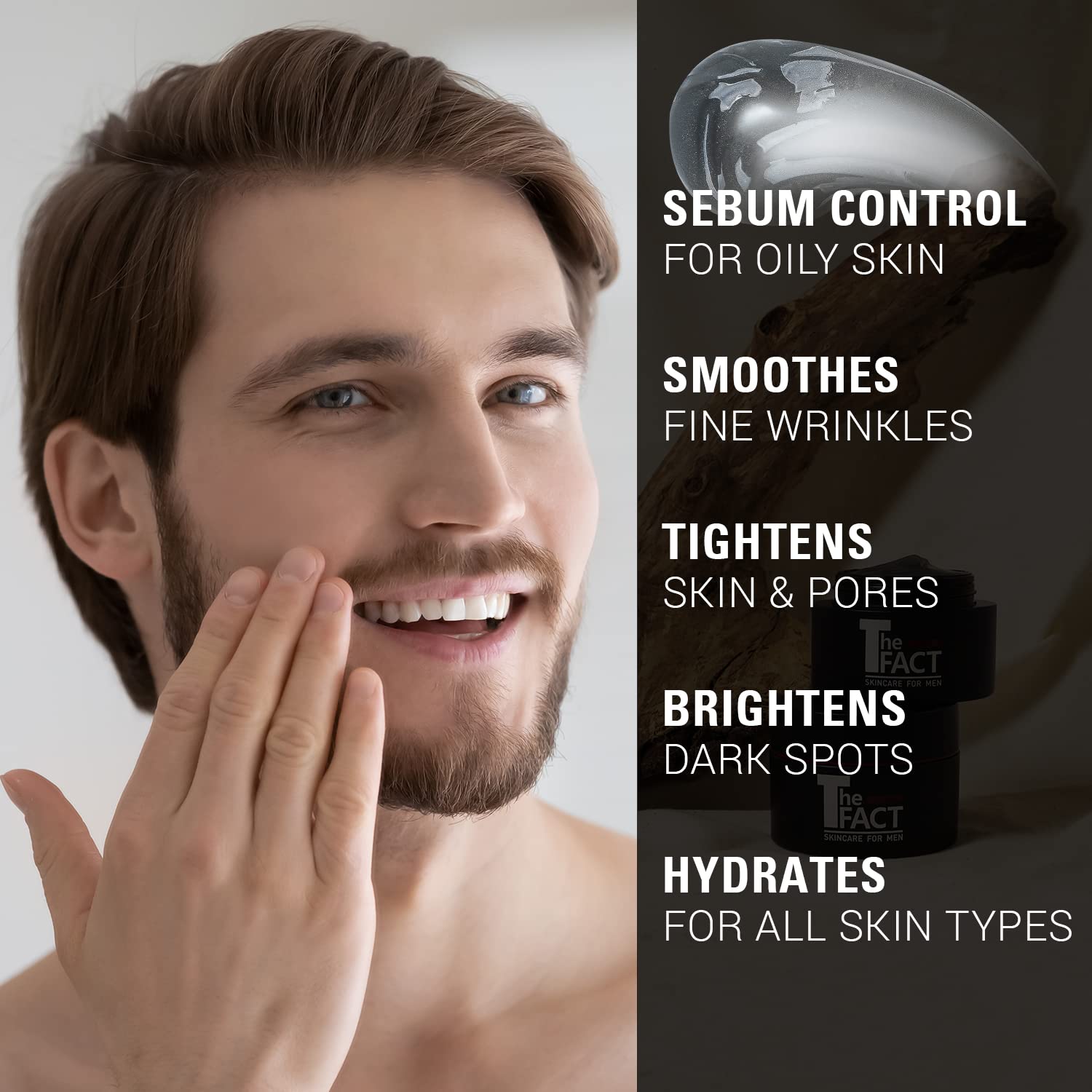 The FACT-SFN BRIGHTENING ANTI-WRINKLE CREAM 50ml | Multifunctional Men's Cosmetics  For All Skin Types