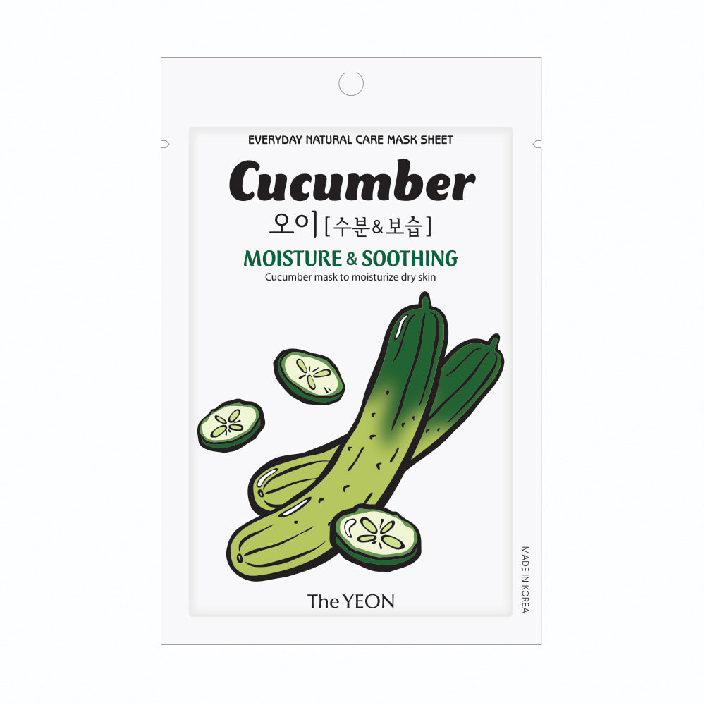 The YEON Everyday Natural Care Mask Sheet CUCUMBER [Moisture & Soothing]