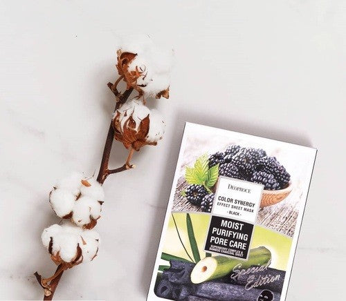 DEOPROCE COLOR SYNERGY EFFECT SHEET MASK BLACK 20g (10 sheet)