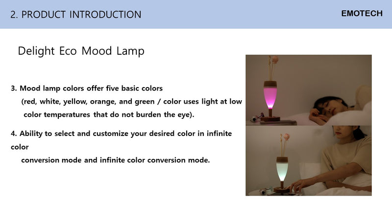 DelightWine  Transform Diffuser Mood Lamp 4 colors/ After 2hours turn off/ Transfom design