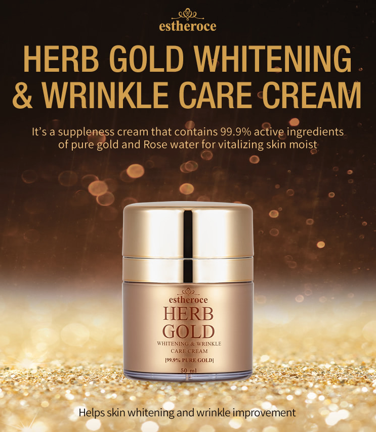 ESTHEROCE HERB GOLD WHITENING & WRINKLE CARE CREAM 50ml - Dotrade Express. Trusted Korea Manufacturers. Find the best Korean Brands
