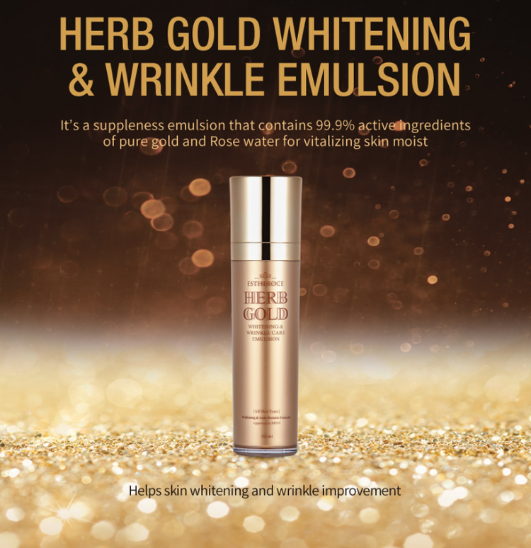 Herb Gold Whitening & Wrinkle Care Emulsion 135ml - Dotrade Express. Trusted Korea Manufacturers. Find the best Korean Brands
