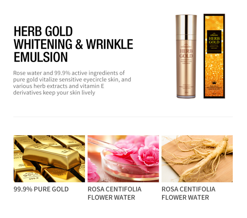 Herb Gold Whitening & Wrinkle Care Emulsion 135ml - Dotrade Express. Trusted Korea Manufacturers. Find the best Korean Brands