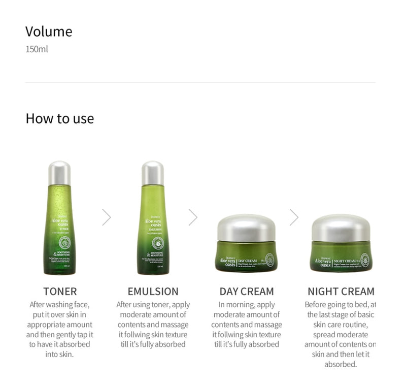 Aloe Vera Oasis Emulsion 150ml - Dotrade Express. Trusted Korea Manufacturers. Find the best Korean Brands