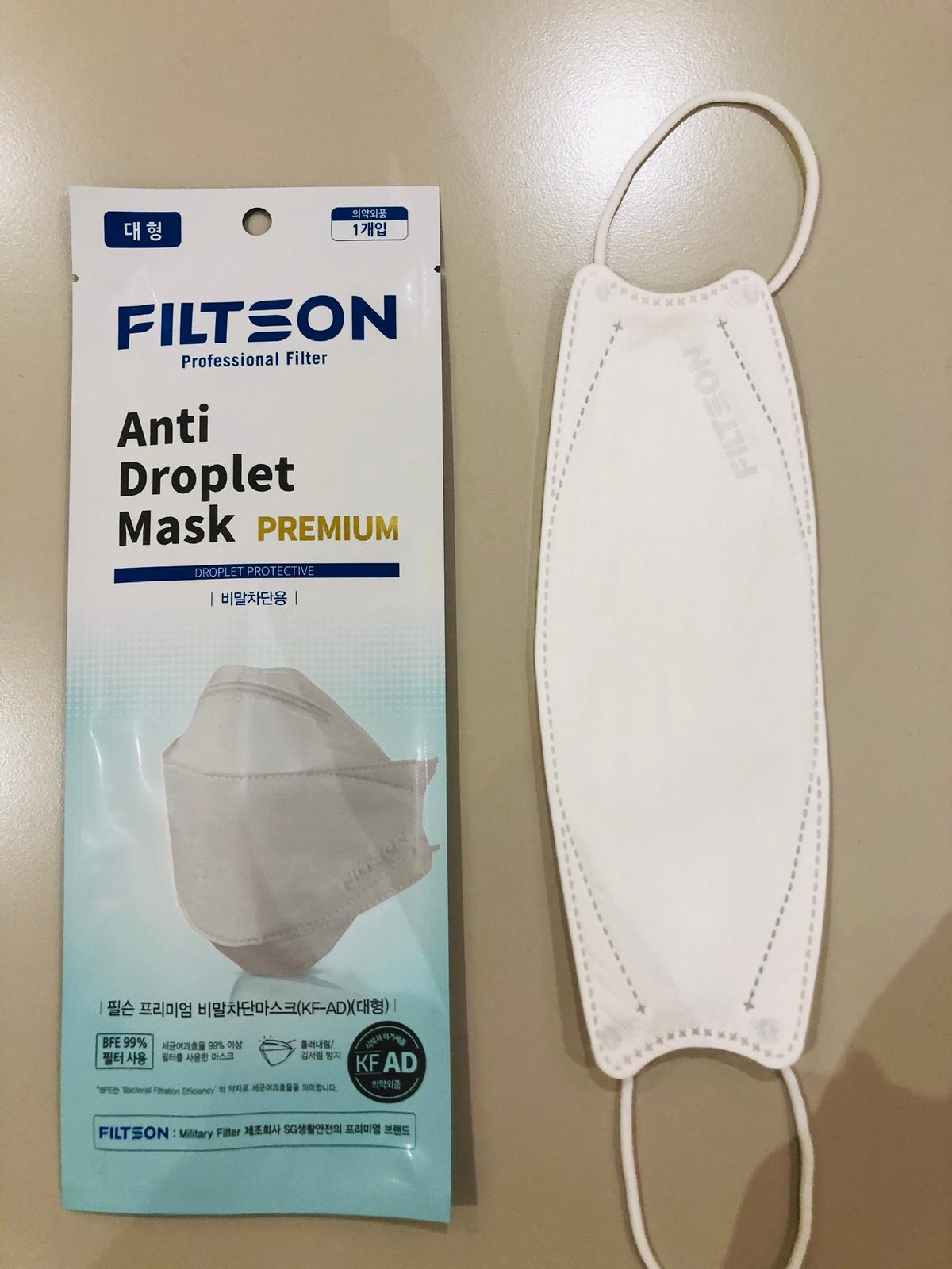 FILTSON Anti Droplet Mask PREMIUM, KF-AD (white)