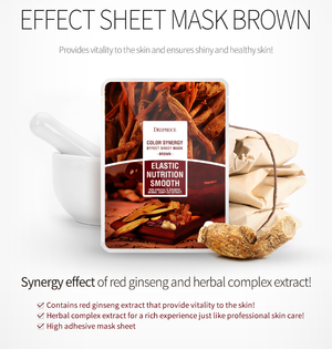 Color Synergy Effect Sheet Mask Brown 20g / 10 sheets - Dotrade Express. Trusted Korea Manufacturers. Find the best Korean Brands