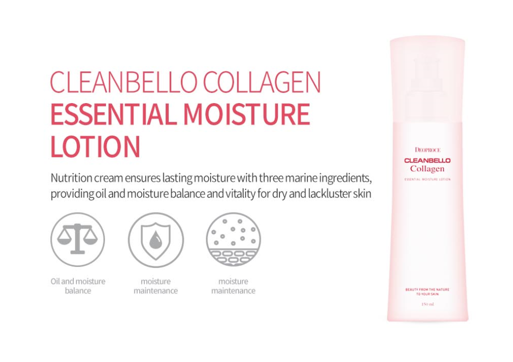 Cleanbello Collagen Essential Moisture Lotion 150ml - Dotrade Express. Trusted Korea Manufacturers. Find the best Korean Brands