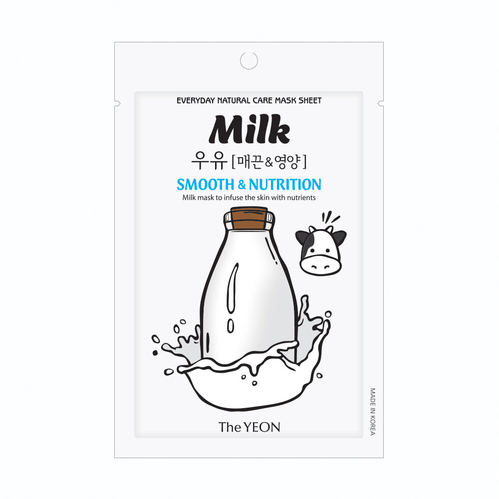 The YEON Everyday Natural Care Mask Sheet MILK [Smooth & Nutrition]