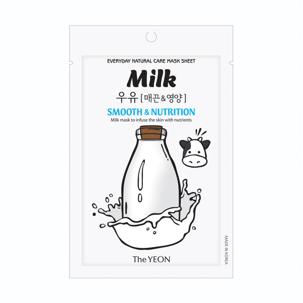 The YEON Everyday Natural Care Mask Sheet MILK [Smooth & Nutrition]