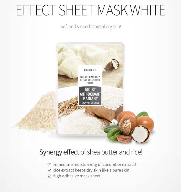 Color Synergy Effect Sheet Mask White 20g / 10 sheets - Dotrade Express. Trusted Korea Manufacturers. Find the best Korean Brands